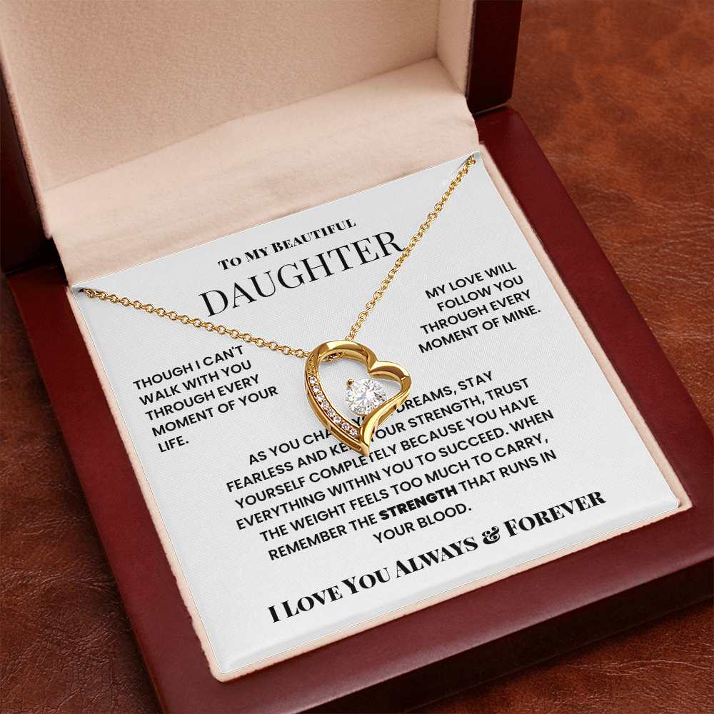 To My Beautiful Daughter – Forever Love Necklace from Dad