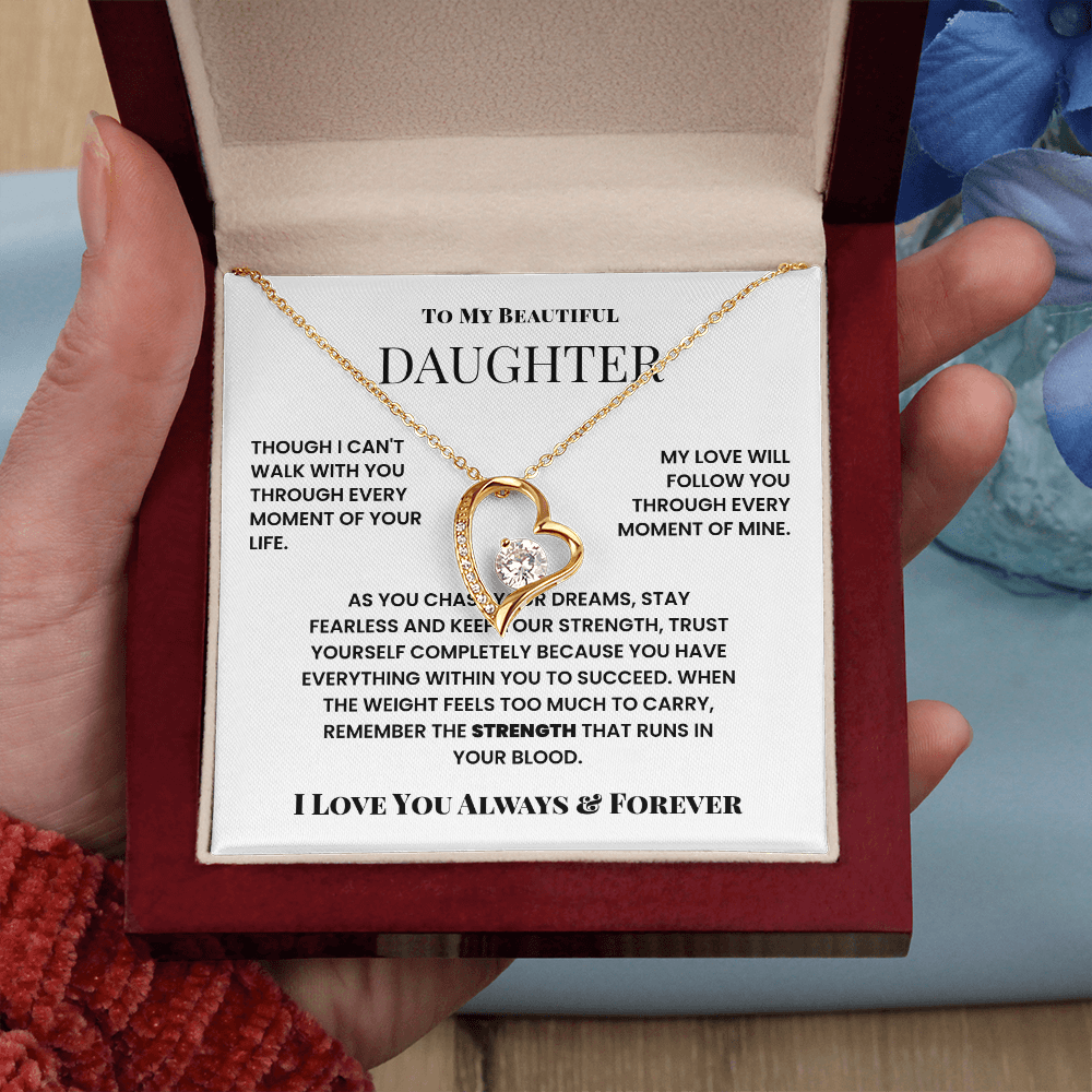 To My Beautiful Daughter – Forever Love Necklace from Dad
