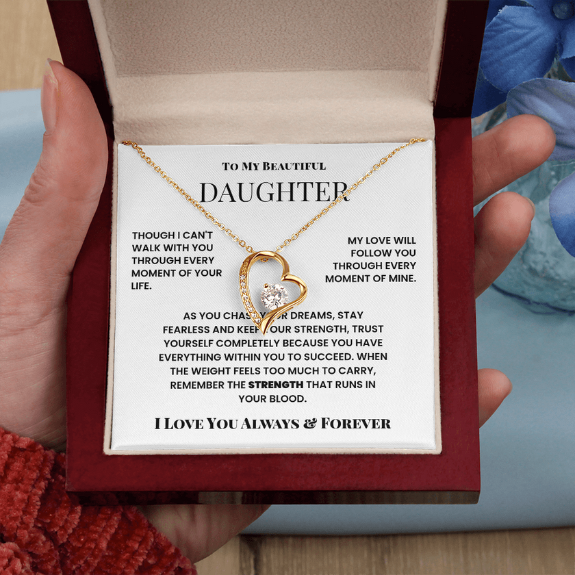 To My Beautiful Daughter – Forever Love Necklace from Dad