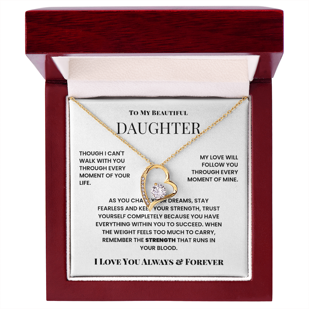To My Beautiful Daughter – Forever Love Necklace from Dad