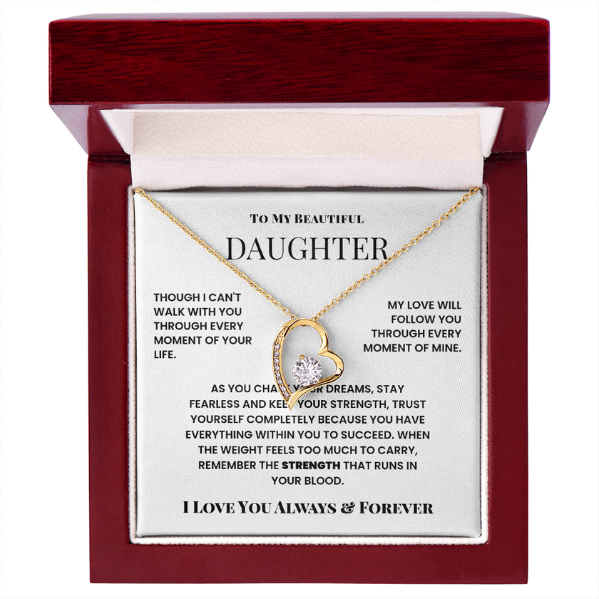To My Beautiful Daughter – Forever Love Necklace from Dad