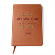 Personalized My Living Faith Journal – Vegan Leather Prayer & Reflection Journal