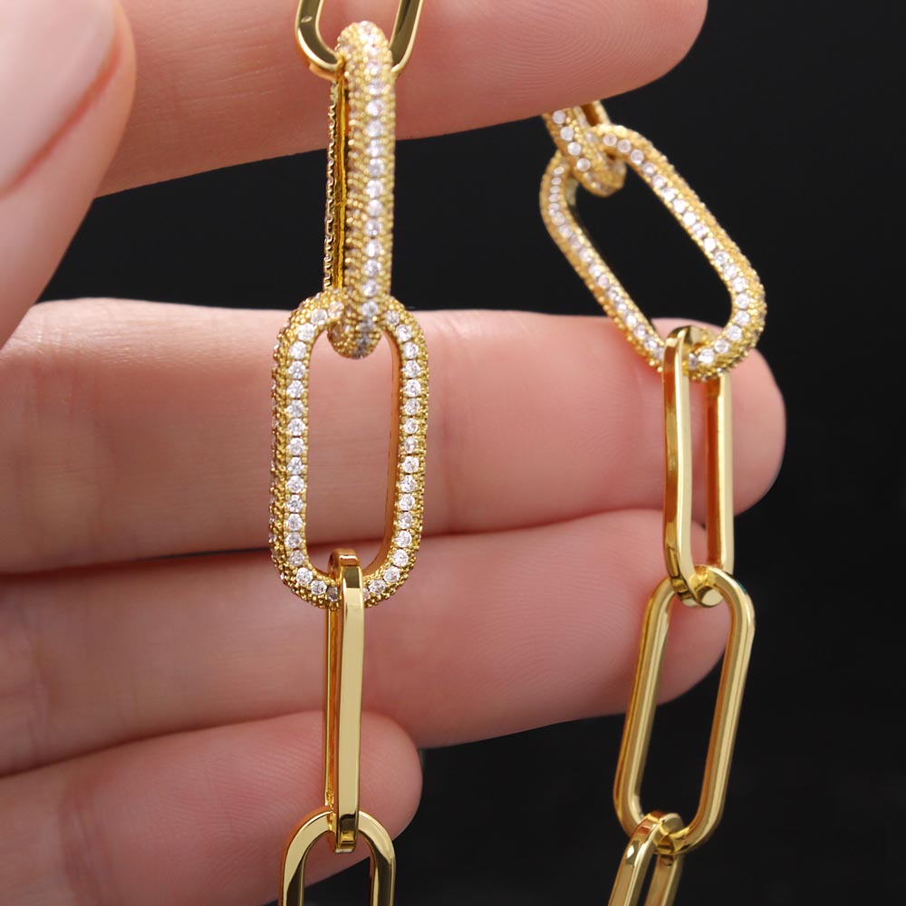 Empire Builder- CZ Paperclip Chain