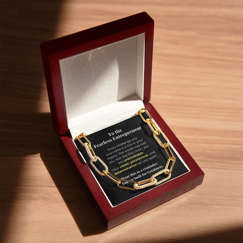The Fearless Entrepreneur- CZ Paperclip Chain