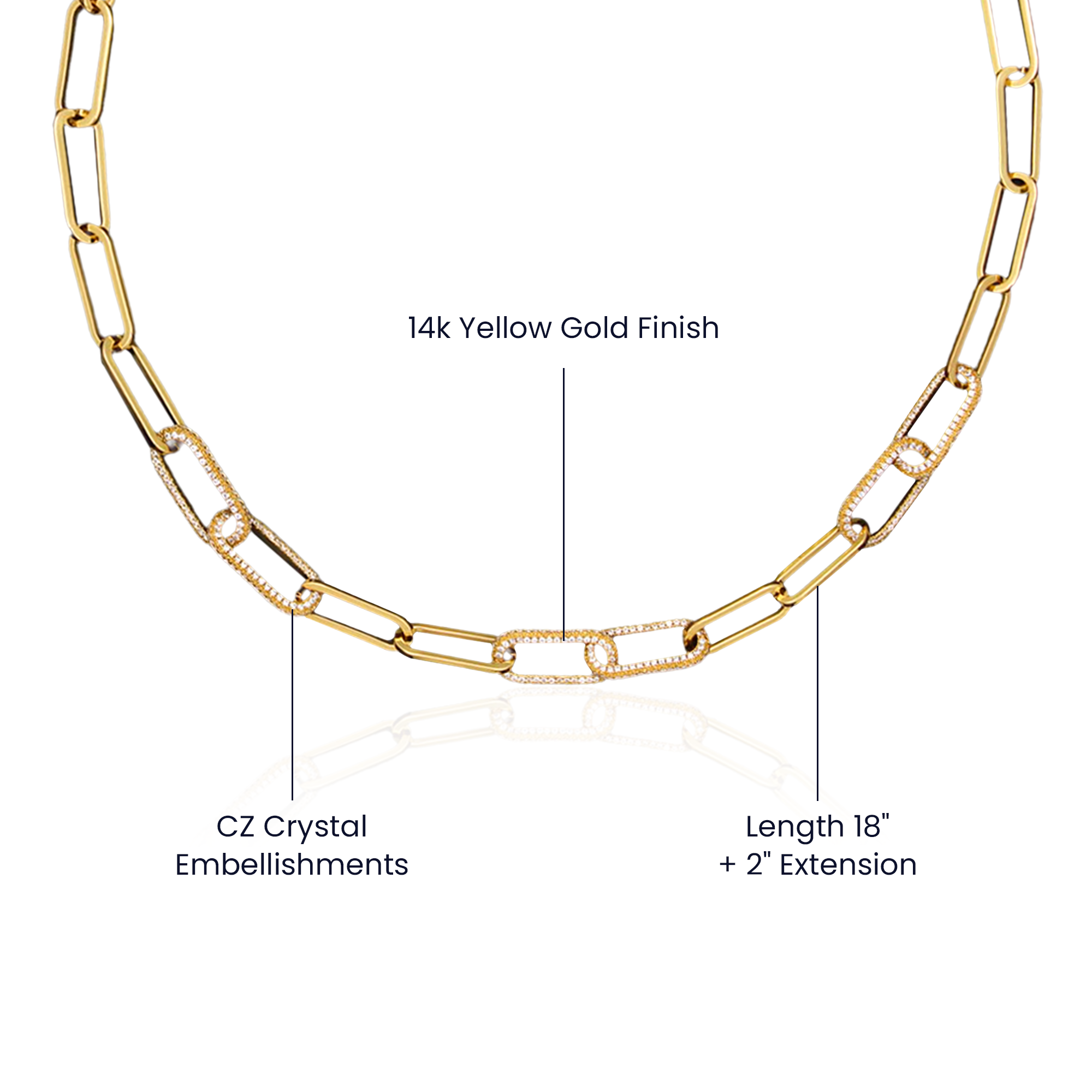 The Fearless Entrepreneur- CZ Paperclip Chain