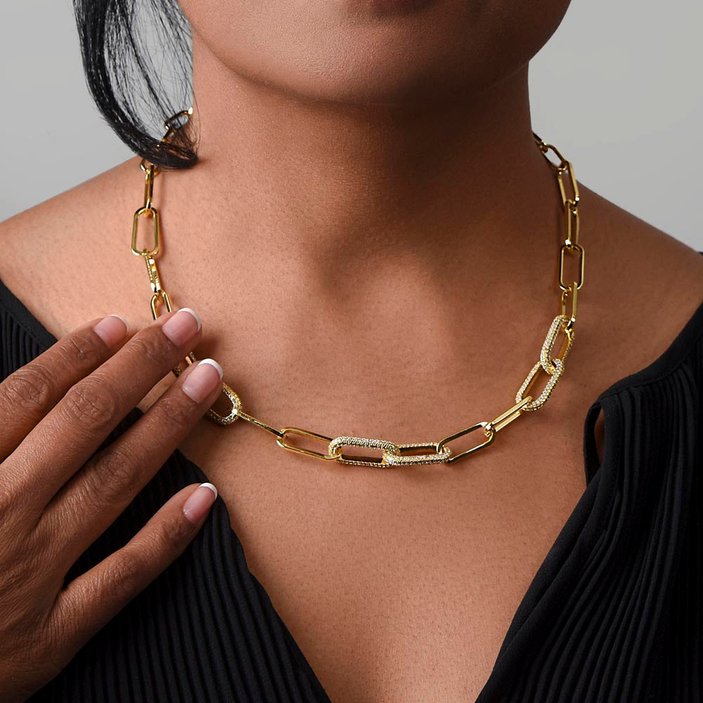 The Fearless Entrepreneur- CZ Paperclip Chain