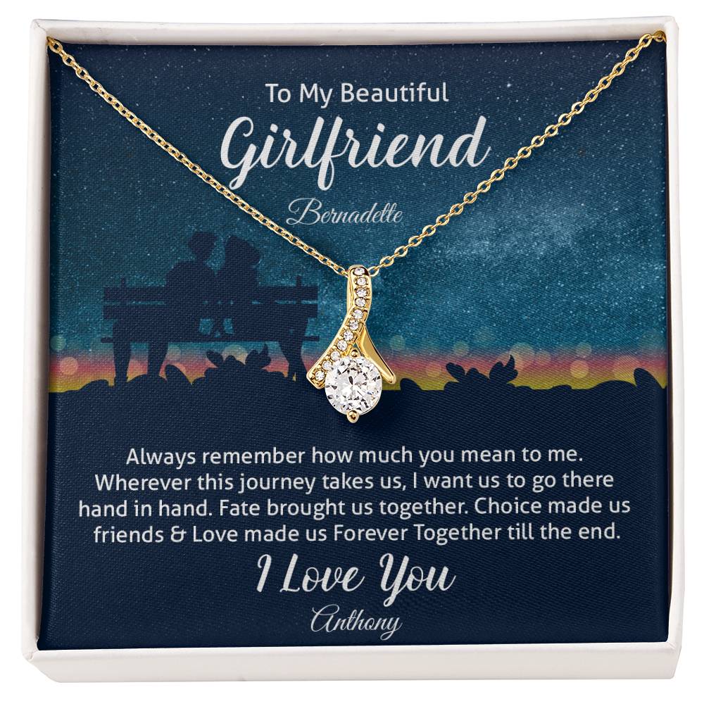 To My Beautiful Girlfriend - Alluring Beauty Necklace