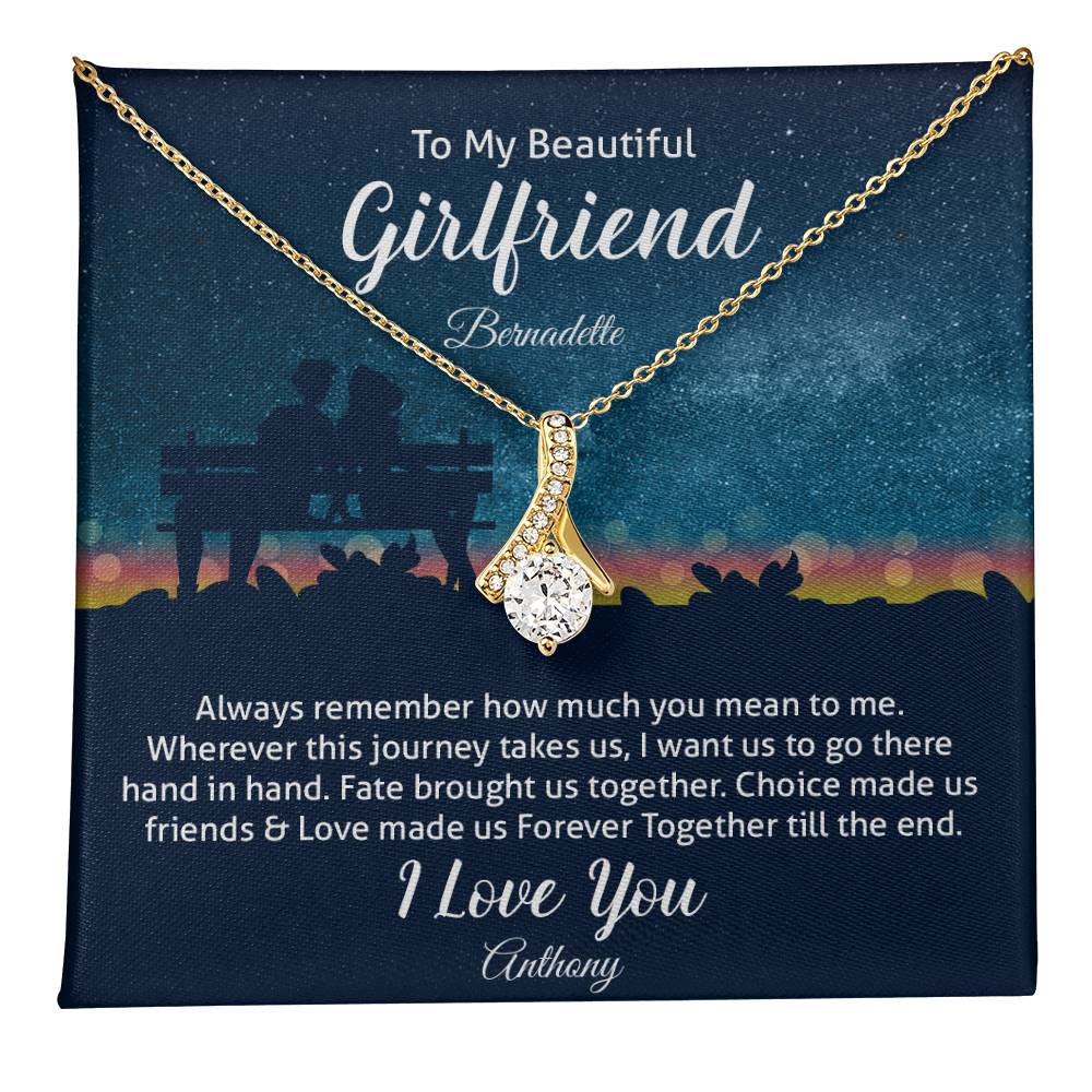 To My Beautiful Girlfriend - Alluring Beauty Necklace