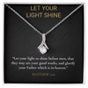 Let Your Light Shine Necklace – Matthew 5:16 Christian Gift