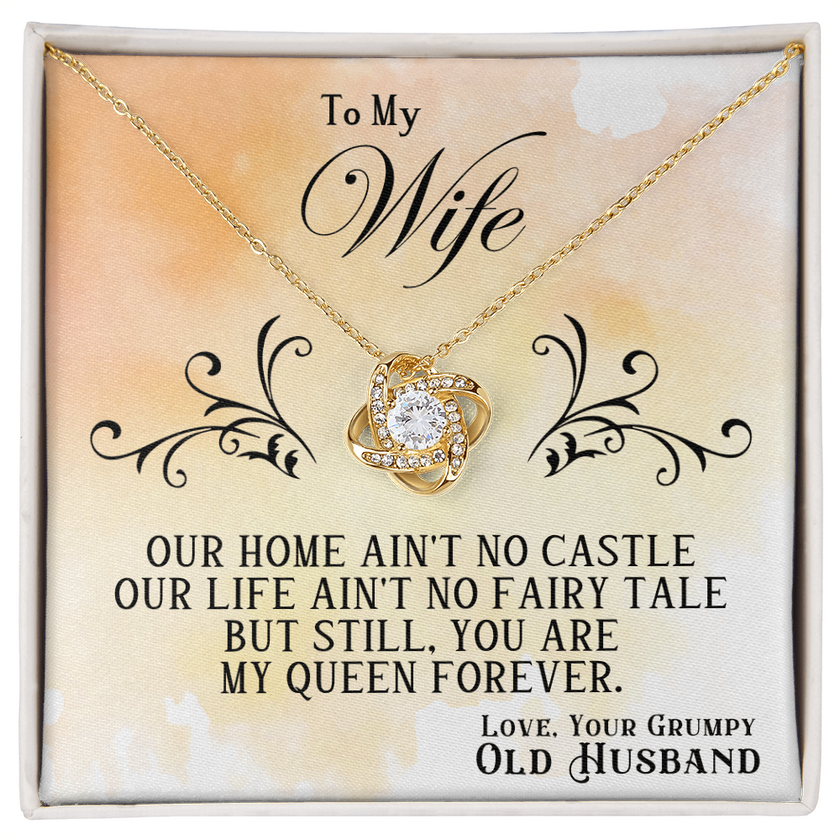 To My Wife - Elegant Love Knot Necklace