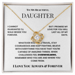 To My Beautiful Daughter – Love Knot Necklace from Dad