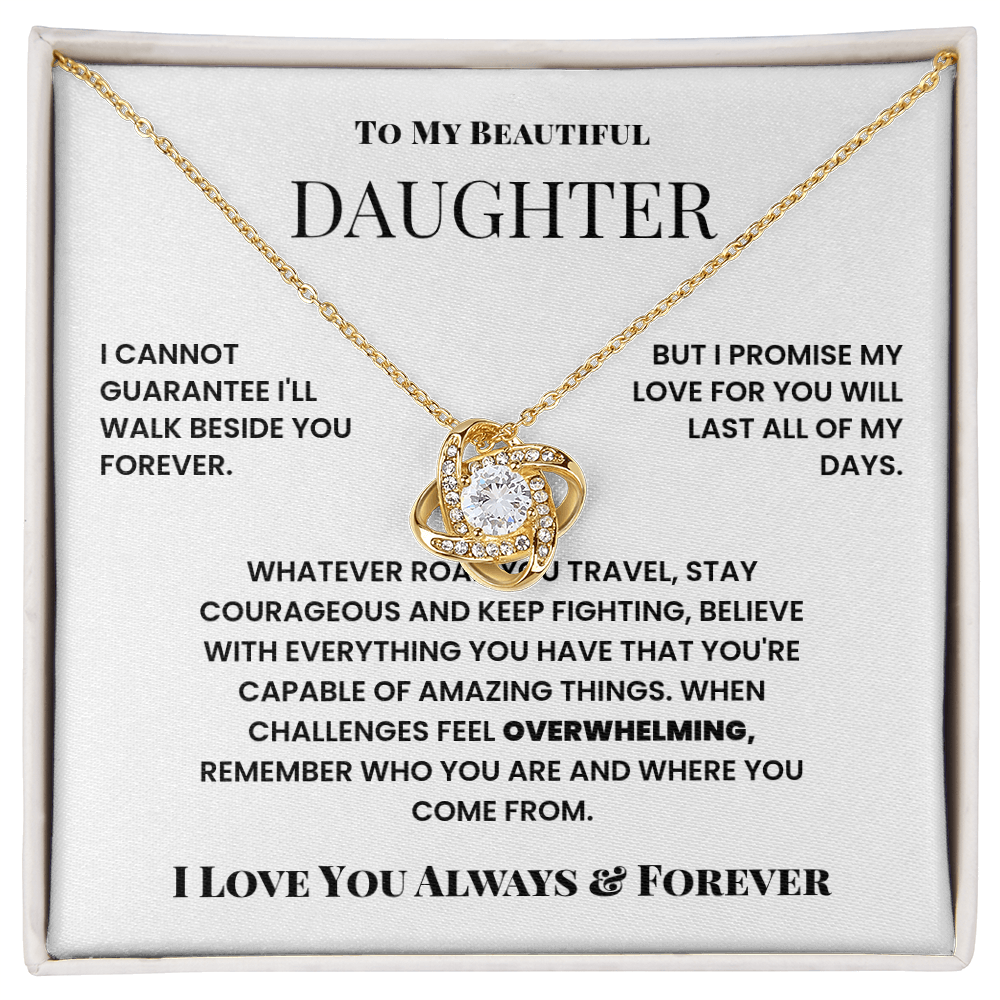 To My Beautiful Daughter – Love Knot Necklace from Dad