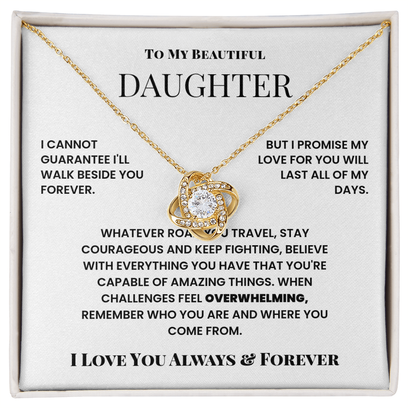 To My Beautiful Daughter – Love Knot Necklace from Dad