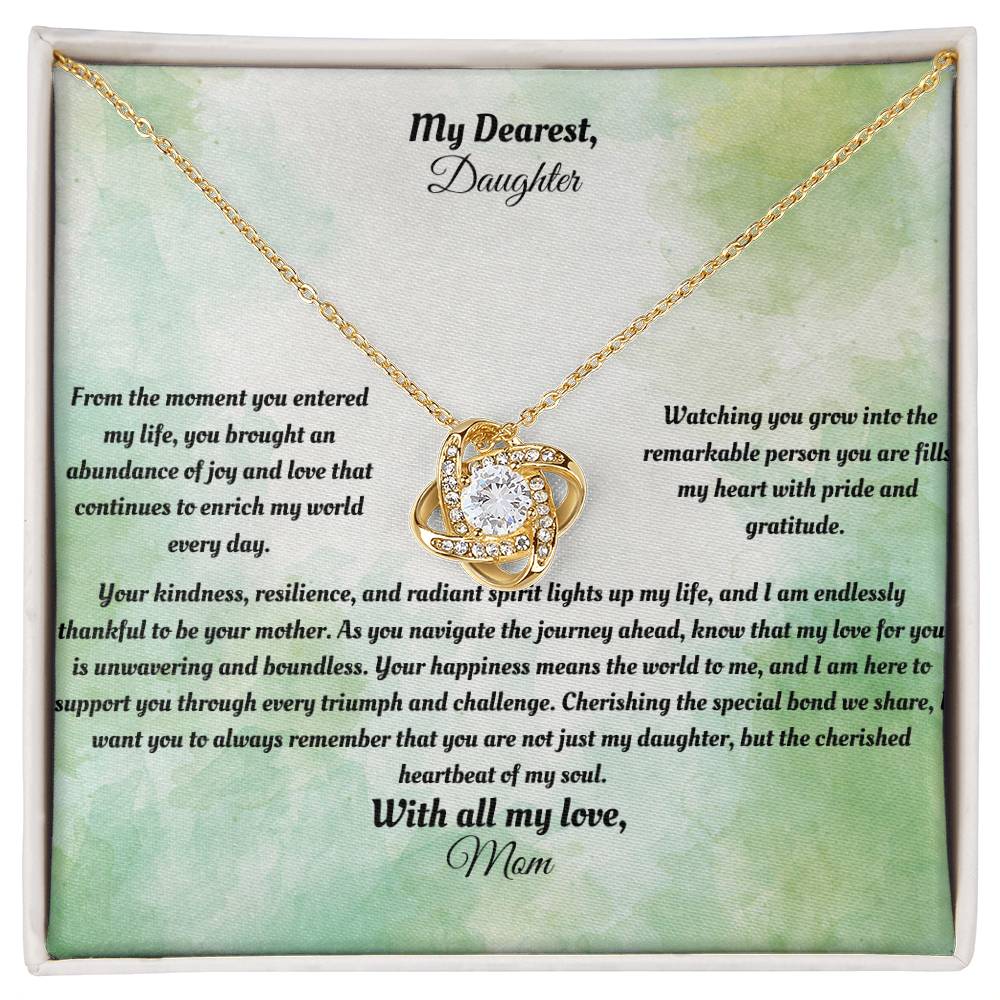 My Dearest Daughter Love Knot Necklace