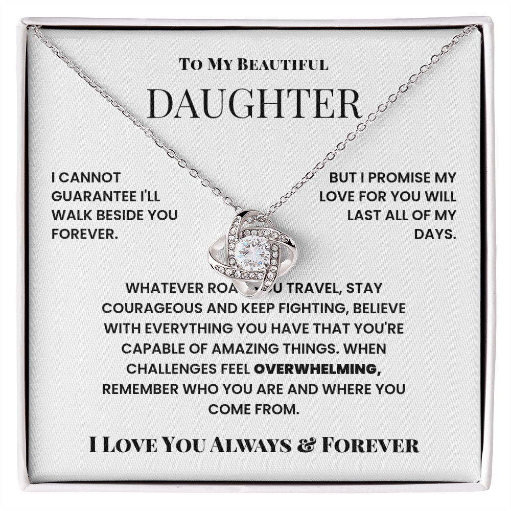 To My Beautiful Daughter – Love Knot Necklace from Dad