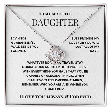 To My Beautiful Daughter – Love Knot Necklace from Dad