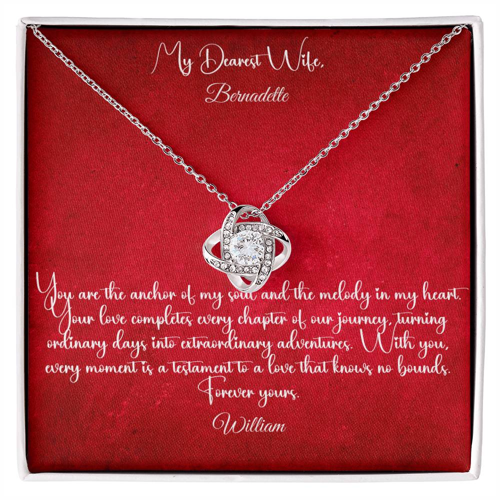 Captivate Her Heart: Unveiling the Elegance of our Love Knot Necklace - A Timeless Symbol of Endless Love