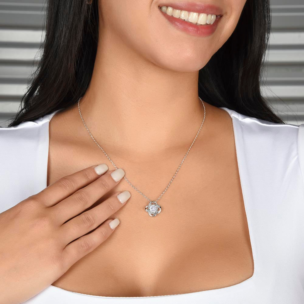 To My Wife - Elegant Love Knot Necklace