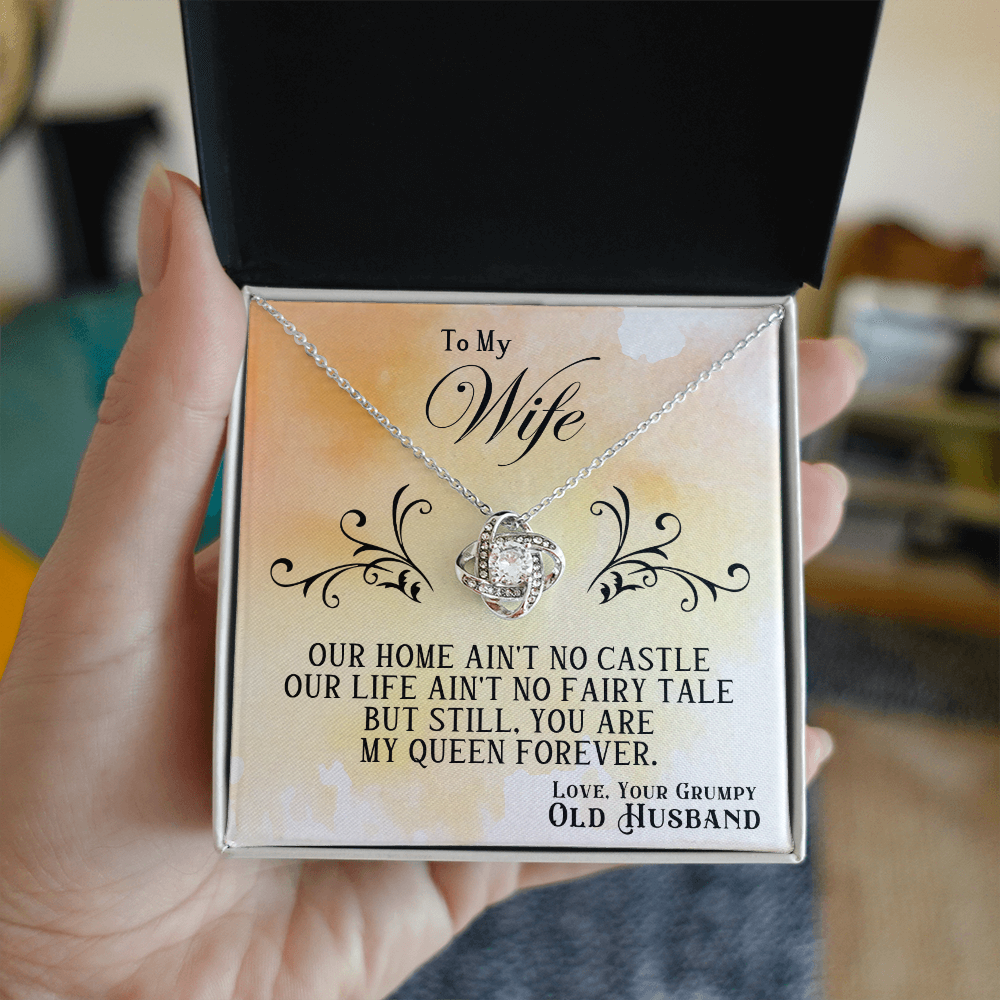 To My Wife - Elegant Love Knot Necklace