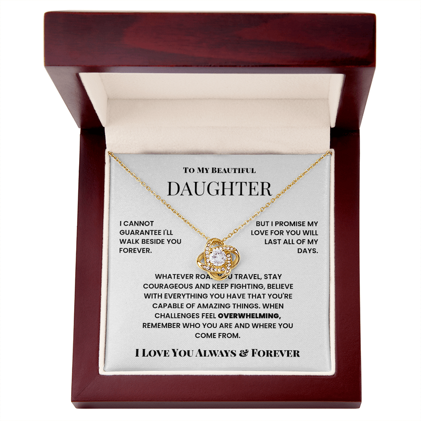 To My Beautiful Daughter – Love Knot Necklace from Dad