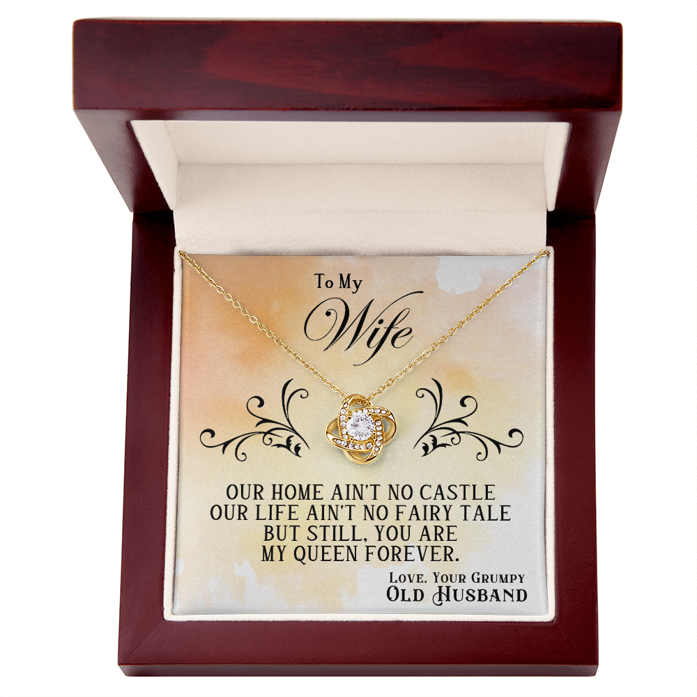 To My Wife - Elegant Love Knot Necklace