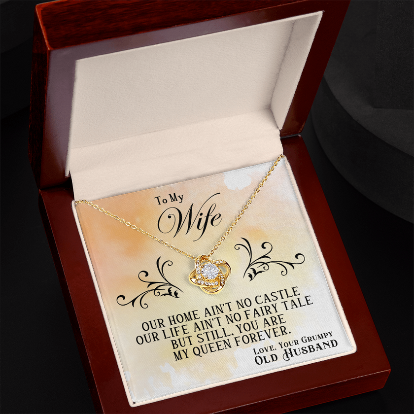 To My Wife - Elegant Love Knot Necklace