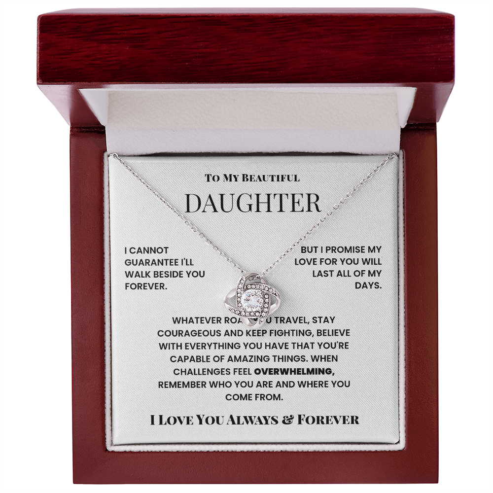 To My Beautiful Daughter – Love Knot Necklace from Dad