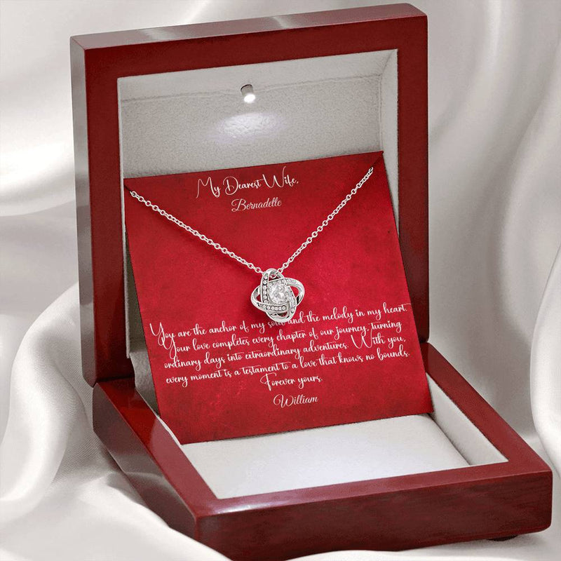 Captivate Her Heart: Unveiling the Elegance of our Love Knot Necklace - A Timeless Symbol of Endless Love