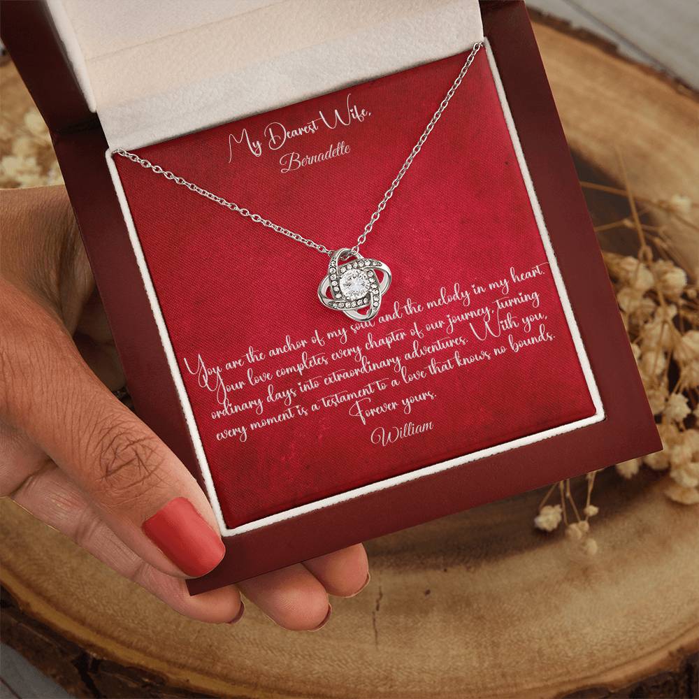 Captivate Her Heart: Unveiling the Elegance of our Love Knot Necklace - A Timeless Symbol of Endless Love