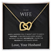 To My Wife – Interlocking Hearts Necklace | Love From Your Husband