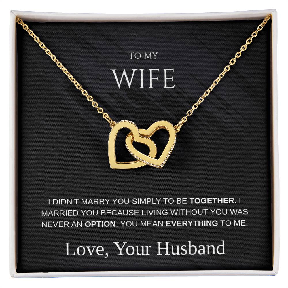 To My Wife – Interlocking Hearts Necklace | Love From Your Husband