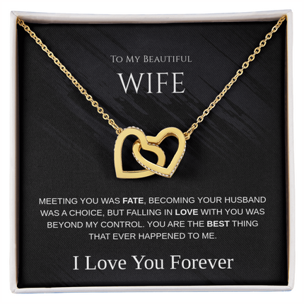 The “Eternal Bond” Interlocking Hearts Necklace for Wife – Our Love Was Meant to Be
