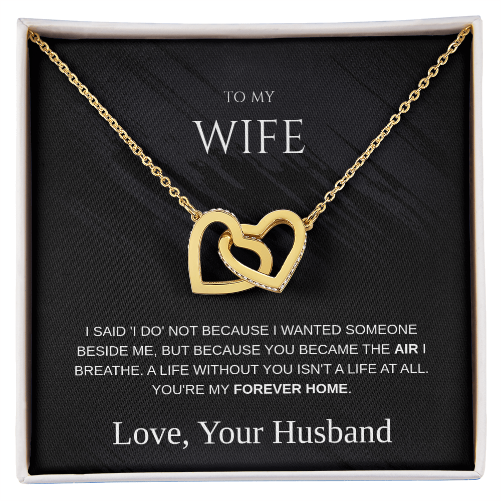 To My Wife - Interlocking Hearts Necklace | Love From Your Husband