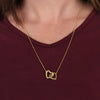 To My Soulmate | Interlocking Hearts Necklace (Yellow & White Gold Variants)