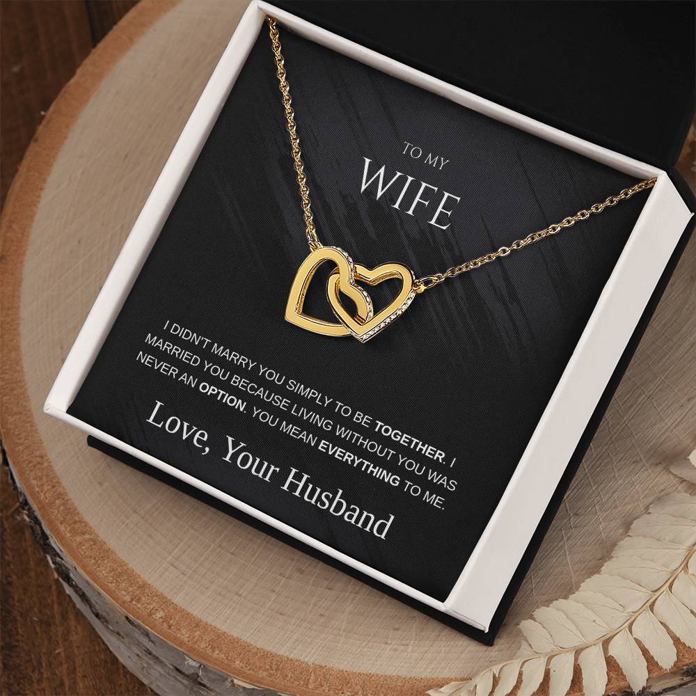 To My Wife – Interlocking Hearts Necklace | Love From Your Husband
