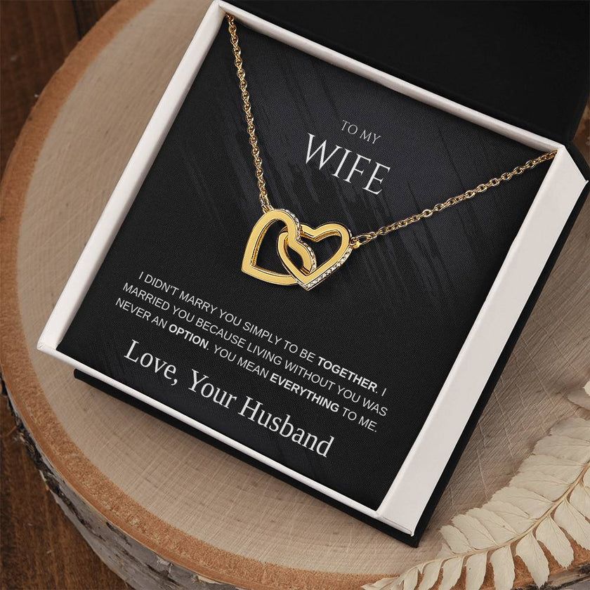 To My Wife – Interlocking Hearts Necklace | Love From Your Husband