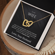 To My Wife - Interlocking Hearts Necklace | Love From Your Husband
