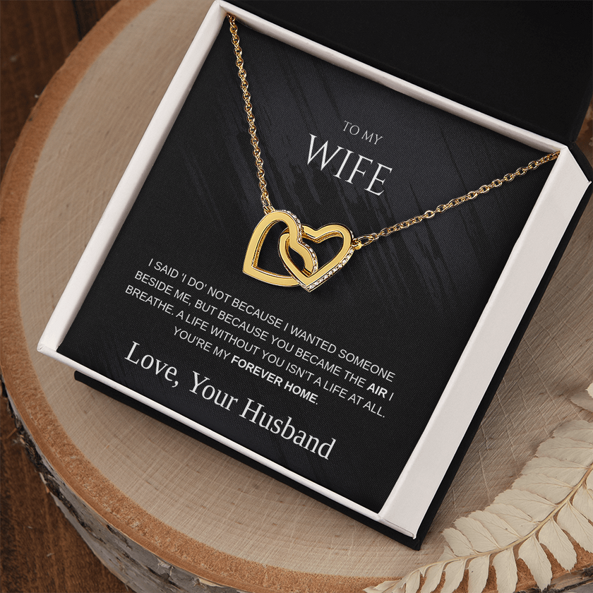 To My Wife - Interlocking Hearts Necklace | Love From Your Husband