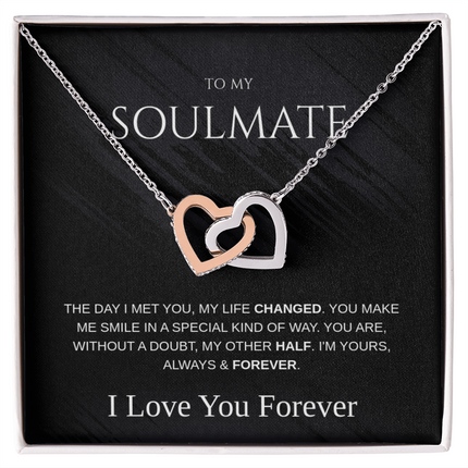 The 'Eternal Bond' Interlocking Hearts Necklace for Soulmate