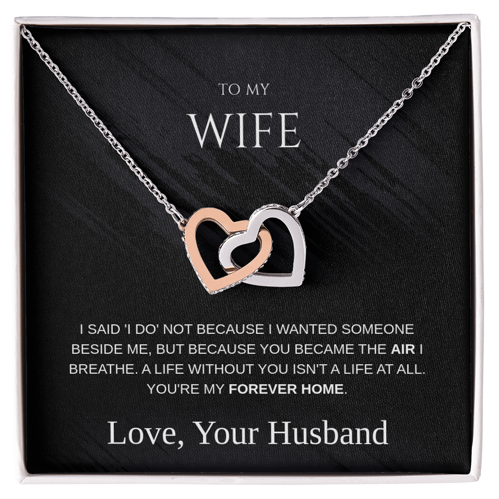 To My Wife - Interlocking Hearts Necklace | Love From Your Husband