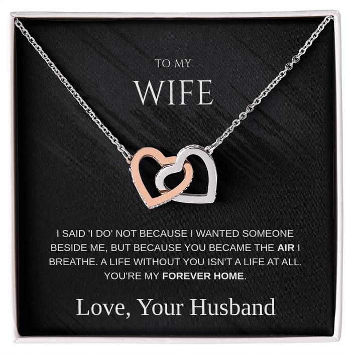To My Wife - Interlocking Hearts Necklace | Love From Your Husband