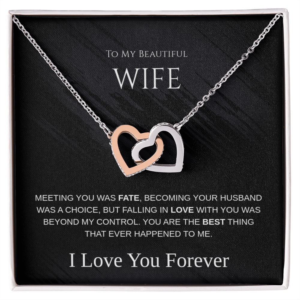 The “Eternal Bond” Interlocking Hearts Necklace for Wife – Our Love Was Meant to Be