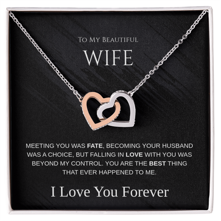 The “Eternal Bond” Interlocking Hearts Necklace for Wife – Our Love Was Meant to Be