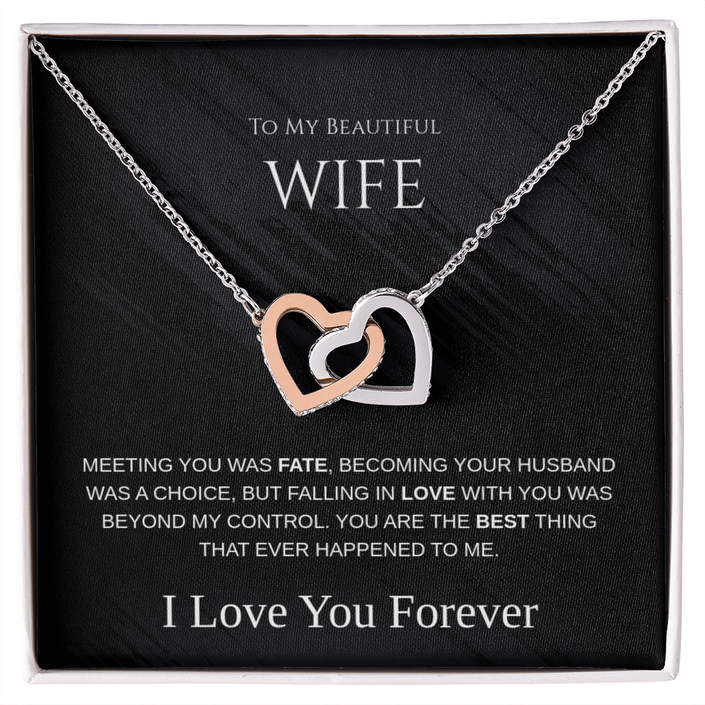 The “Eternal Bond” Interlocking Hearts Necklace for Wife – Our Love Was Meant to Be
