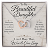 To My Beautiful Daughter - Interlocking Hearts Necklace - Anchored In Faith