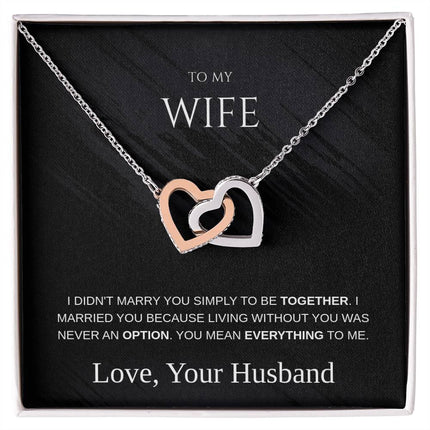 To My Wife – Interlocking Hearts Necklace | Love From Your Husband