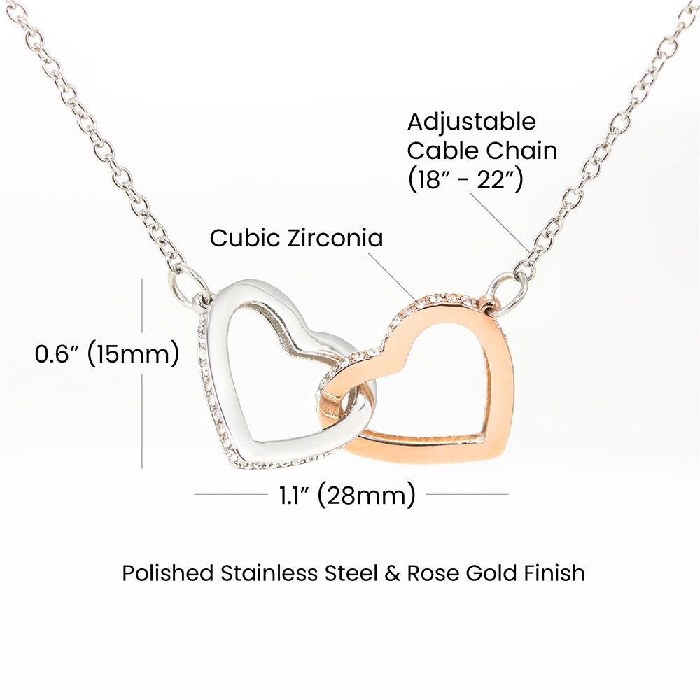 To My Beautiful Daughter - Interlocking Hearts Necklace - Anchored In Faith