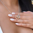 To My Beautiful Daughter - Interlocking Hearts Necklace - Anchored In Faith