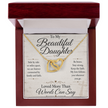To My Beautiful Daughter - Interlocking Hearts Necklace - Anchored In Faith