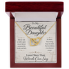 To My Beautiful Daughter - Interlocking Hearts Necklace - Anchored In Faith